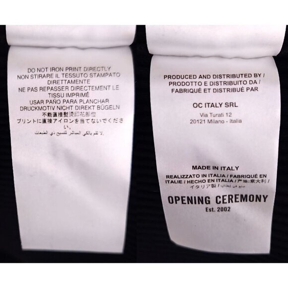 Opening Ceremony Box Logo-Print Rib T-Shirt Size XS Womens Black Tee $180 - Picture 11 of 15